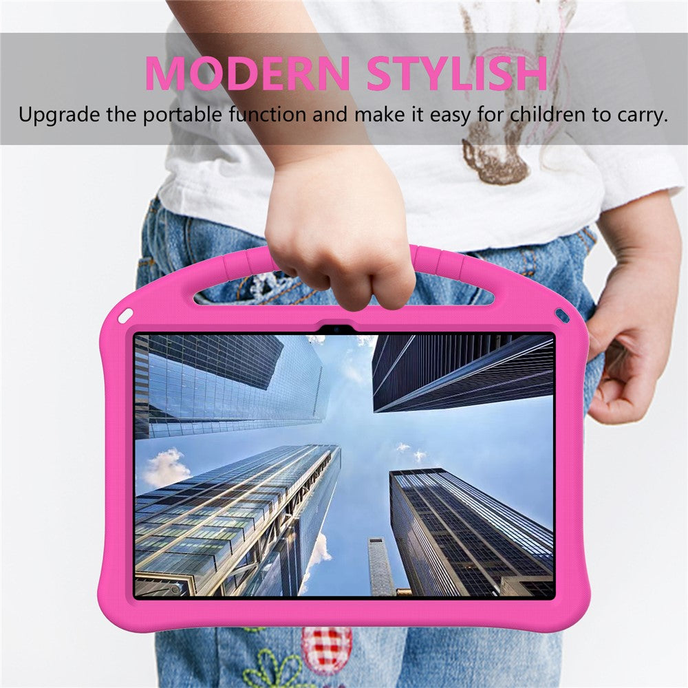 For Lenovo Idea Tab Pro (TB-373FU) Case EVA Tablet Cover with Handle Kickstand Children Friendly - Rose