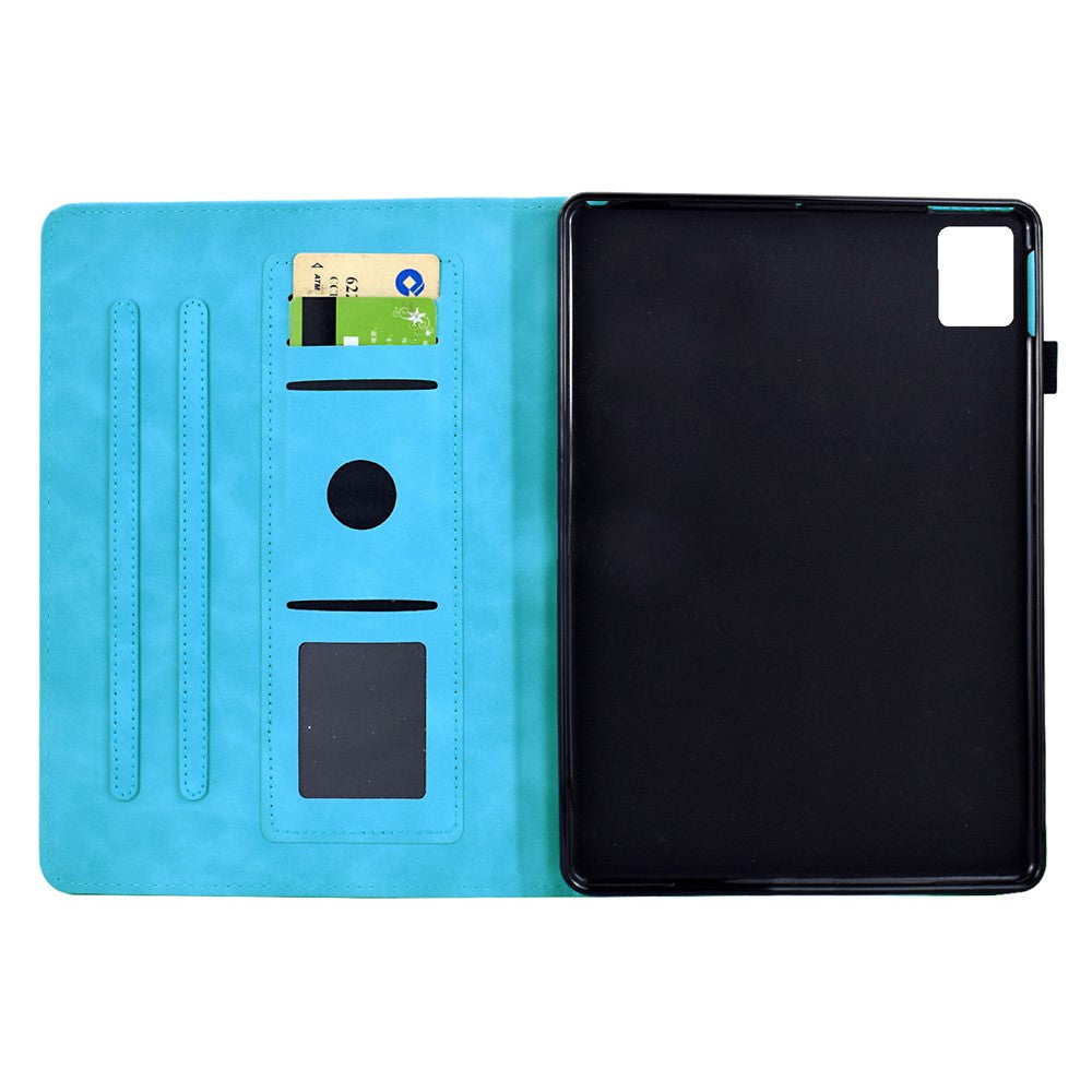 For Lenovo Tab M11 / Xiaoxin Pad 11 2024 Case Mandala Imprinted Leather Tablet Cover with Card Slots - Sky Blue