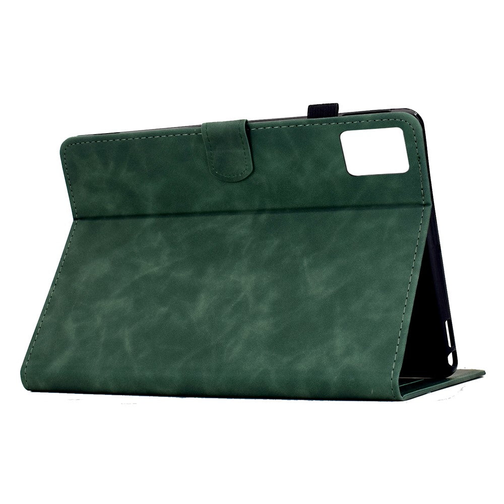 For Lenovo Tab M11 / Xiaoxin Pad 11 2024 Case Mandala Imprinted Leather Tablet Cover with Card Slots - Green