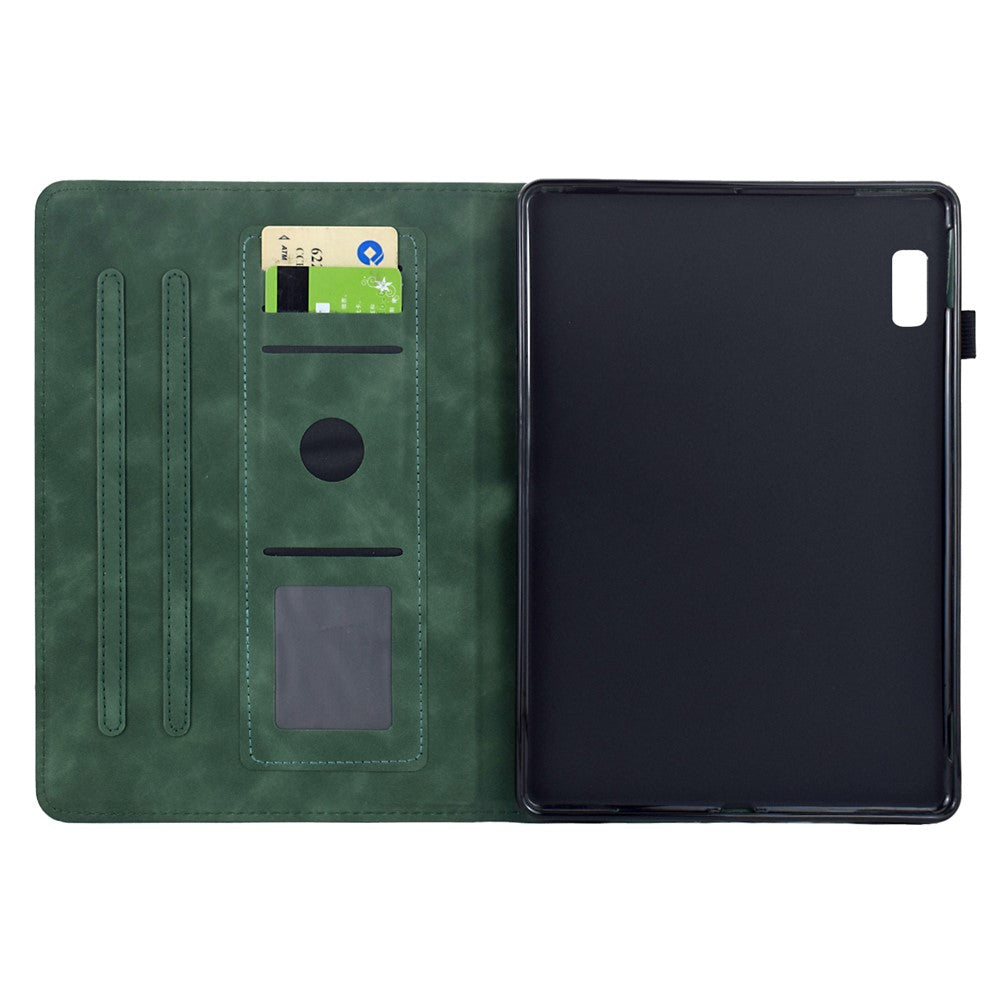 For Lenovo Tab M9 TB-310FU Case Mandala Imprinted Leather Tablet Cover with Card Slots - Green