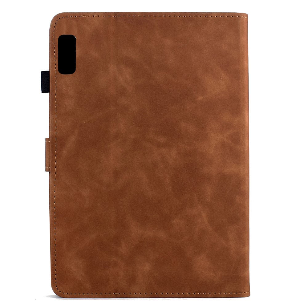For Lenovo Tab M9 TB-310FU Case Mandala Imprinted Leather Tablet Cover with Card Slots - Brown