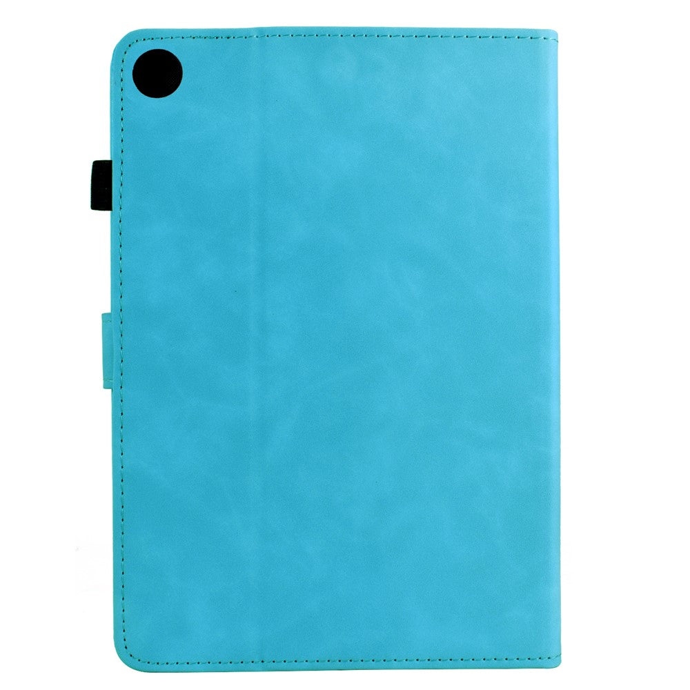For Lenovo Tab M10 Plus (3rd Gen) Case Mandala Imprinted Leather Tablet Cover with Card Slots - Sky Blue