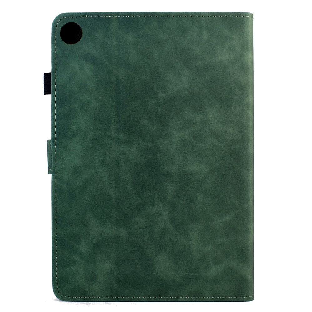 For Lenovo Tab M10 Plus (3rd Gen) Case Mandala Imprinted Leather Tablet Cover with Card Slots - Green