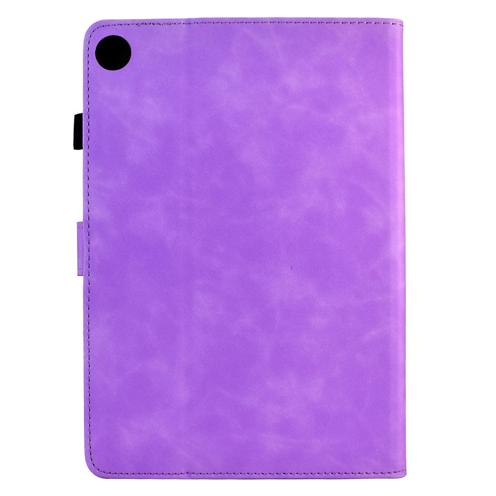 For Lenovo Tab M10 Plus (3rd Gen) Case Mandala Imprinted Leather Tablet Cover with Card Slots - Light Purple