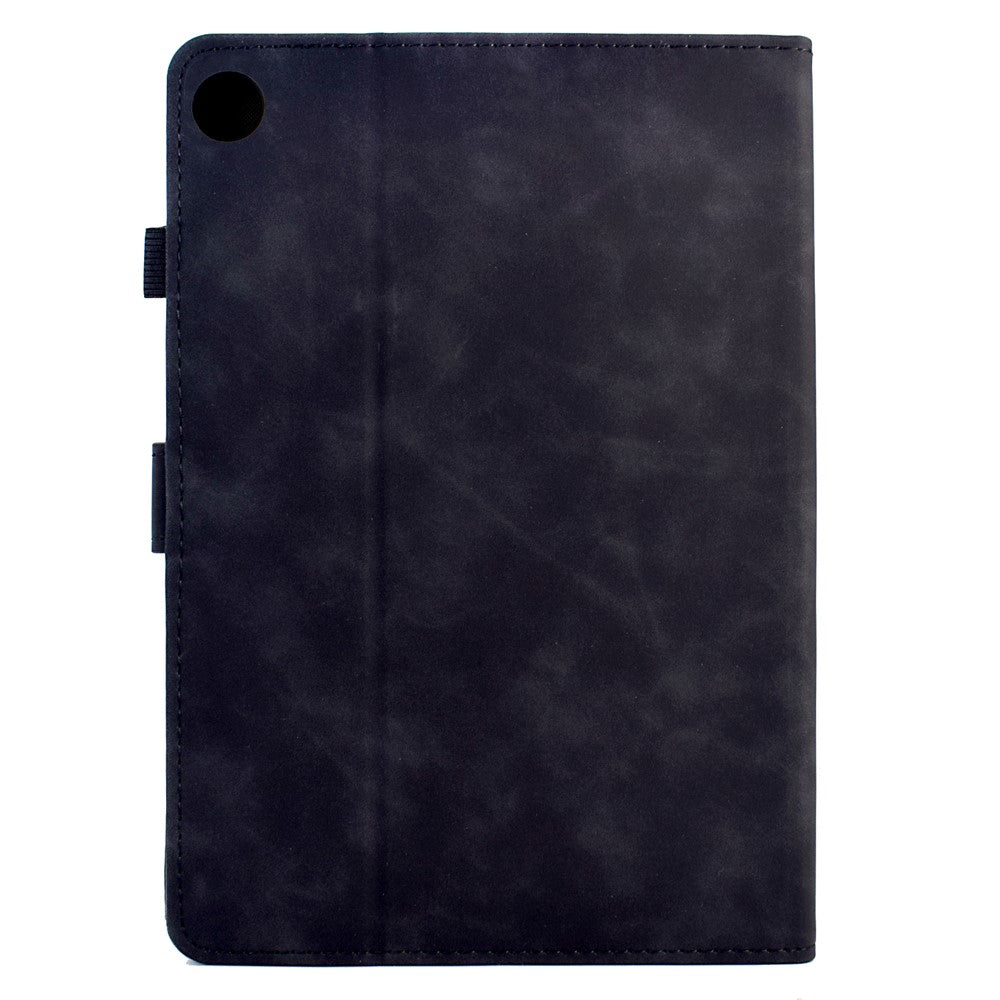 For Lenovo Tab M10 Plus (3rd Gen) Case Mandala Imprinted Leather Tablet Cover with Card Slots - Black