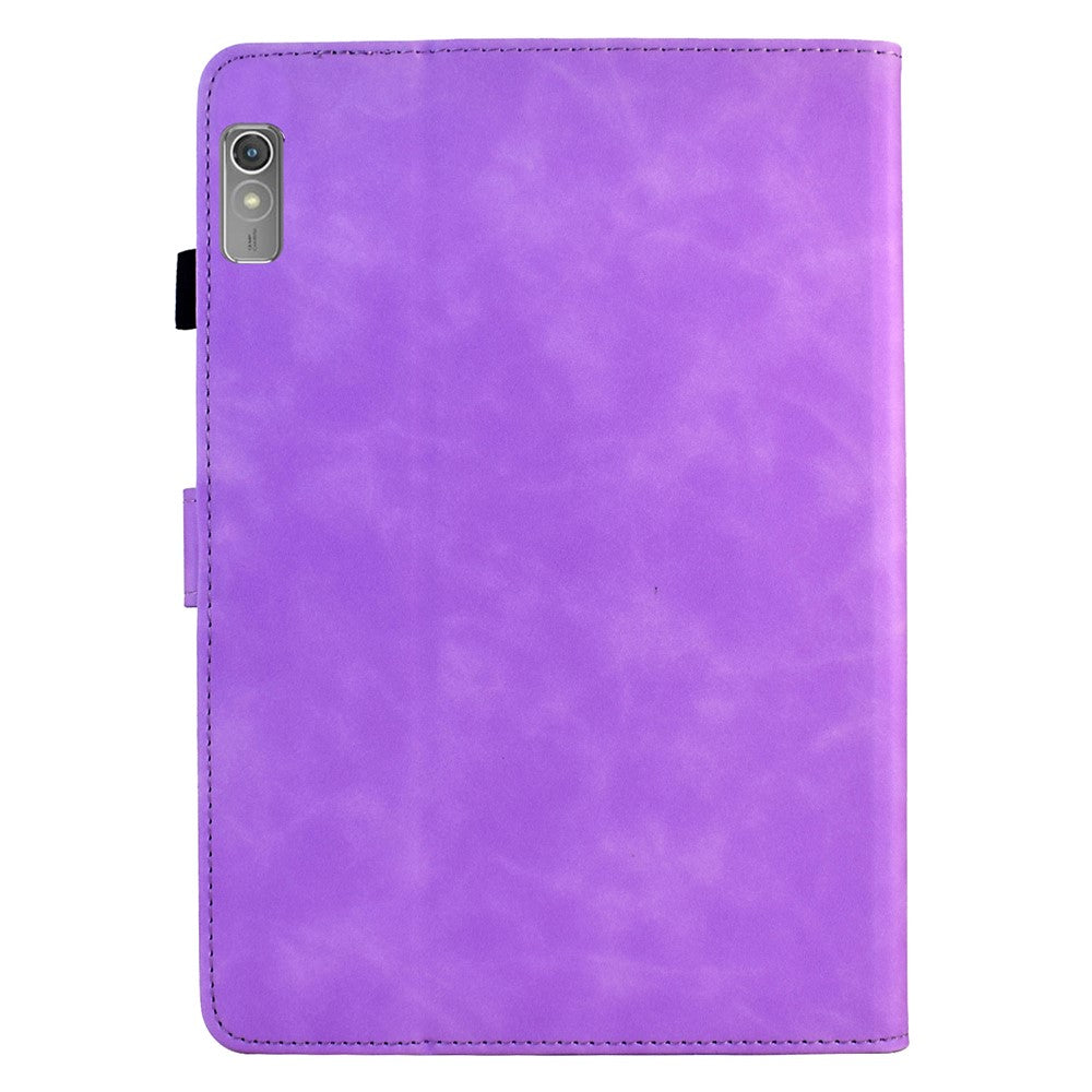 For Lenovo Tab P11 Gen 2 / Xiaoxin Pad Plus (2023) Case Mandala Imprinted Leather Tablet Cover with Card Slots - Light Purple