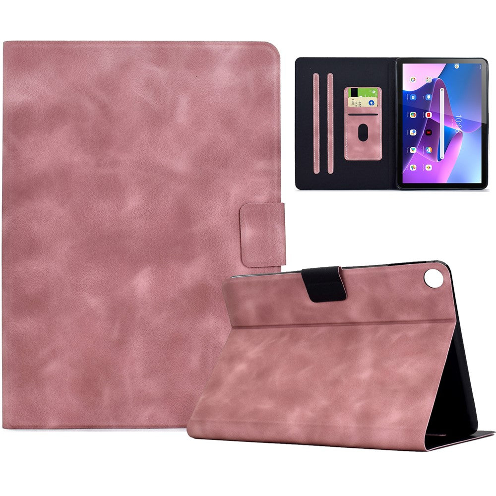 For Lenovo Tab M10 (Gen 3) Case PU Leather Tablet Cover with Card Slots - Pink