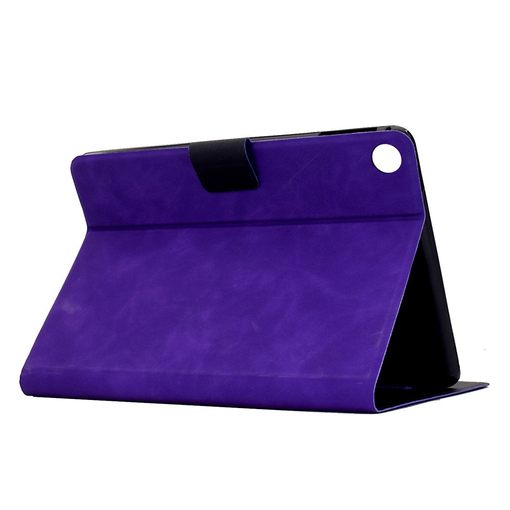 For Lenovo Tab M10 Plus (3rd Gen) Case PU Leather Tablet Cover with Card Slots - Purple