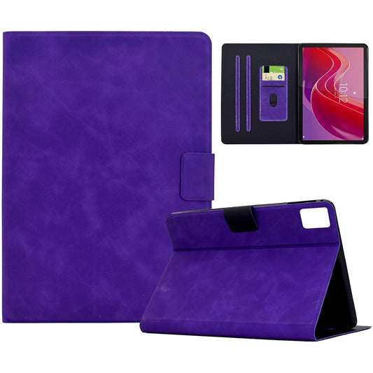 For Lenovo Tab M11 / Xiaoxin Pad 11 2024 Case PU Leather Tablet Cover with Card Slots - Purple