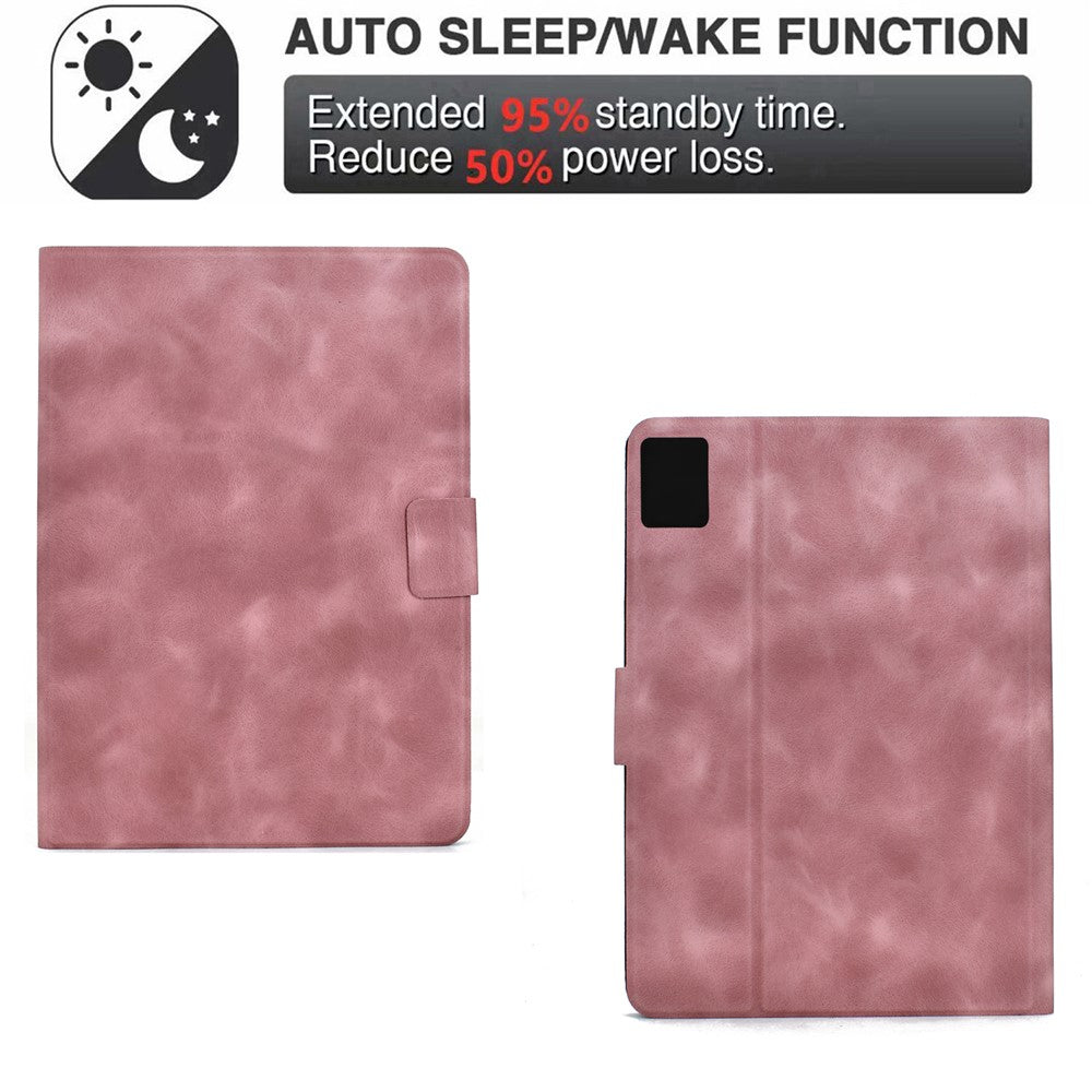 For Lenovo Tab M11 / Xiaoxin Pad 11 2024 Case PU Leather Tablet Cover with Card Slots - Pink