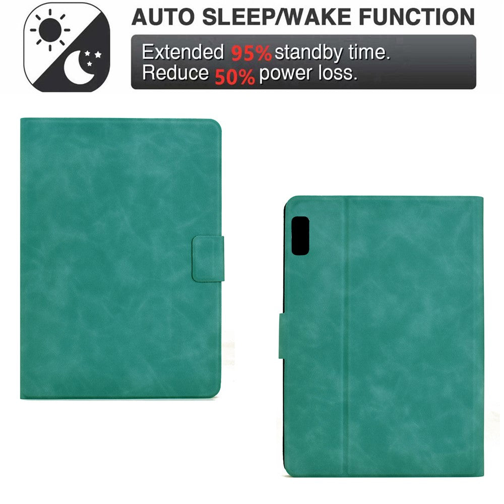 For Lenovo Tab M9 TB-310FU Case PU Leather Tablet Cover with Card Slots - Baby Blue