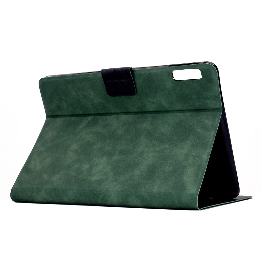 For Lenovo Tab M9 TB-310FU Case PU Leather Tablet Cover with Card Slots - Green