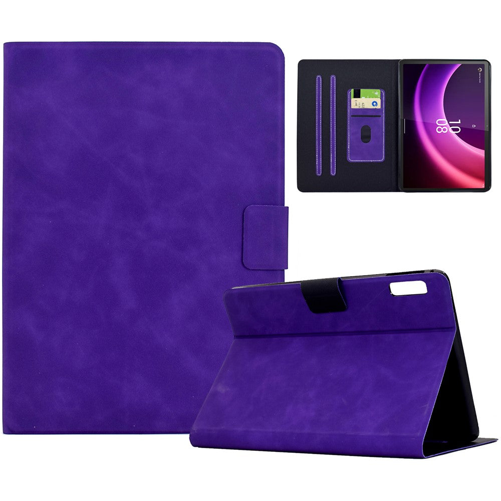 For Lenovo Tab P11 Gen 2 Case PU Leather Tablet Cover with Card Slots - Purple