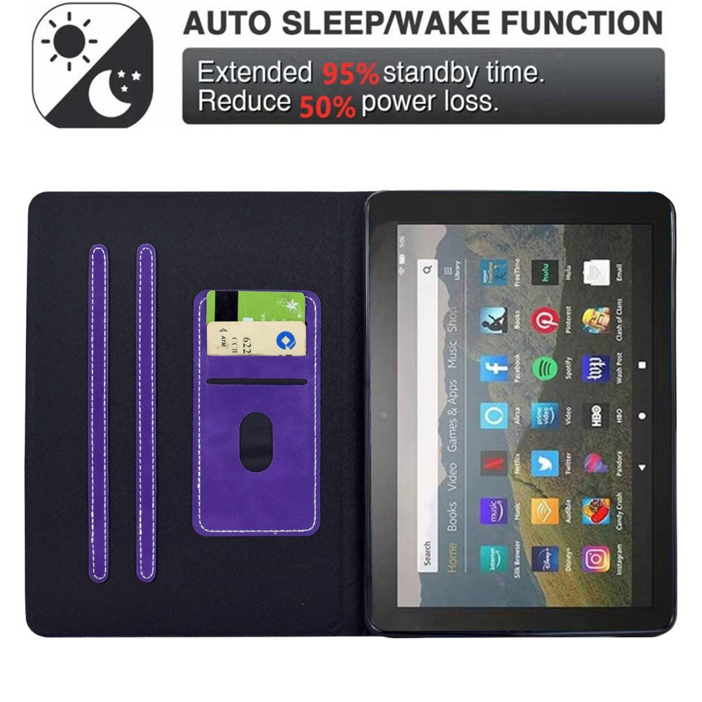 For Lenovo Tab P11 Gen 2 Case PU Leather Tablet Cover with Card Slots - Purple