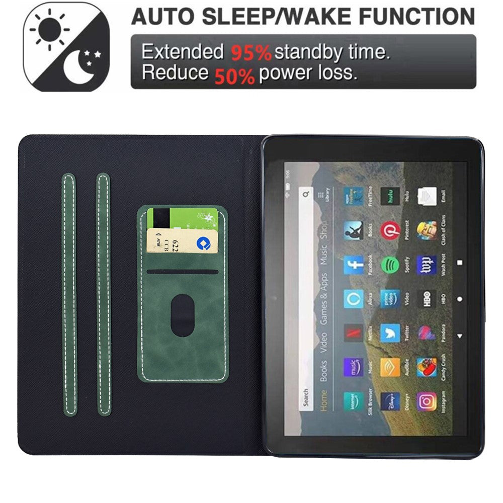 For Lenovo Tab P11 Gen 2 Case PU Leather Tablet Cover with Card Slots - Green