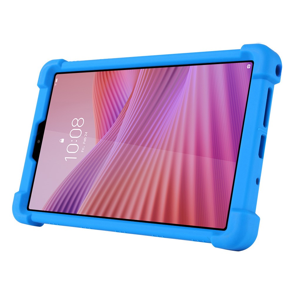 For Lenovo Tab K9 / Tab One Silicone Case with Kickstand Rugged Protective Cover - Dark Blue