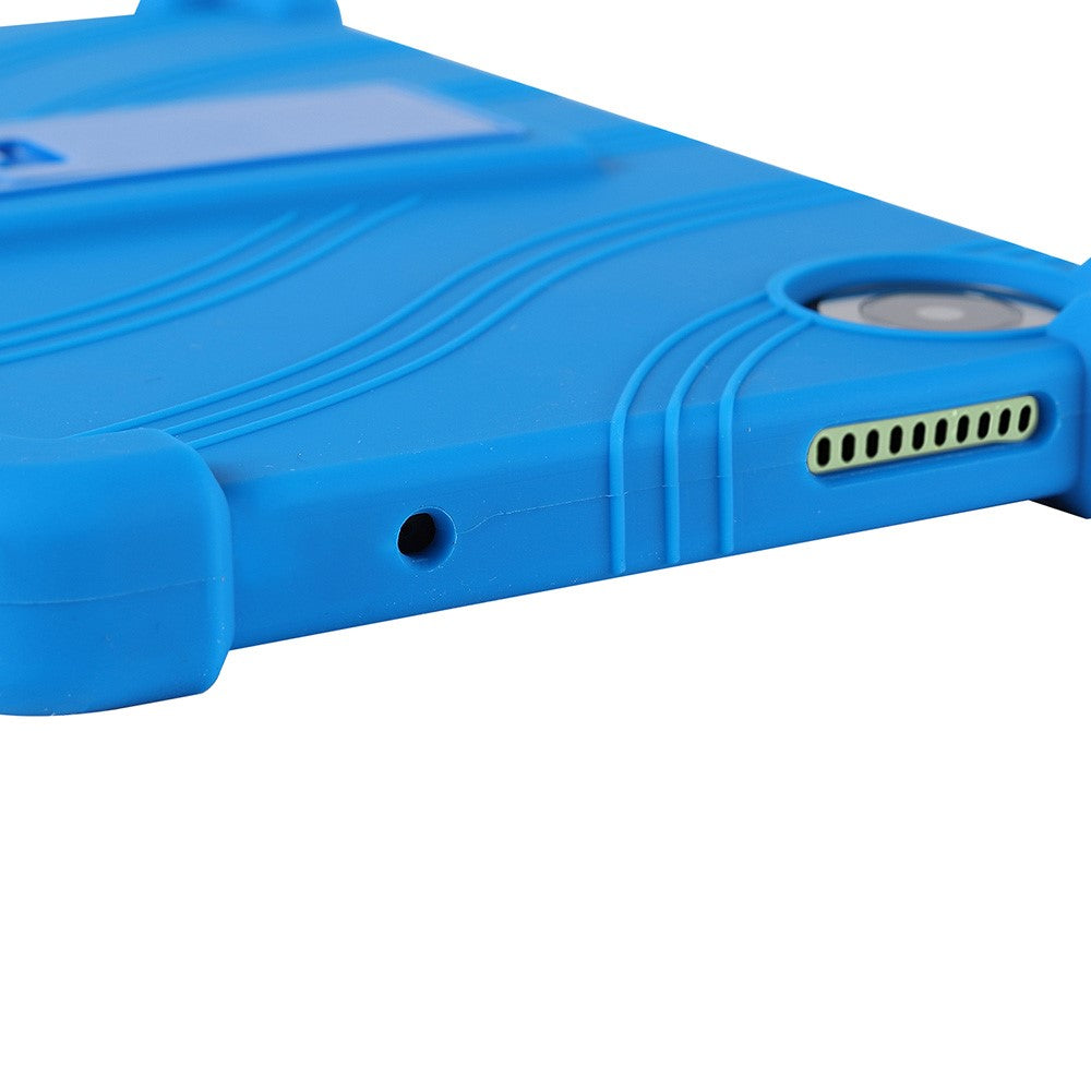 For Lenovo Tab K9 / Tab One Silicone Case with Kickstand Rugged Protective Cover - Dark Blue
