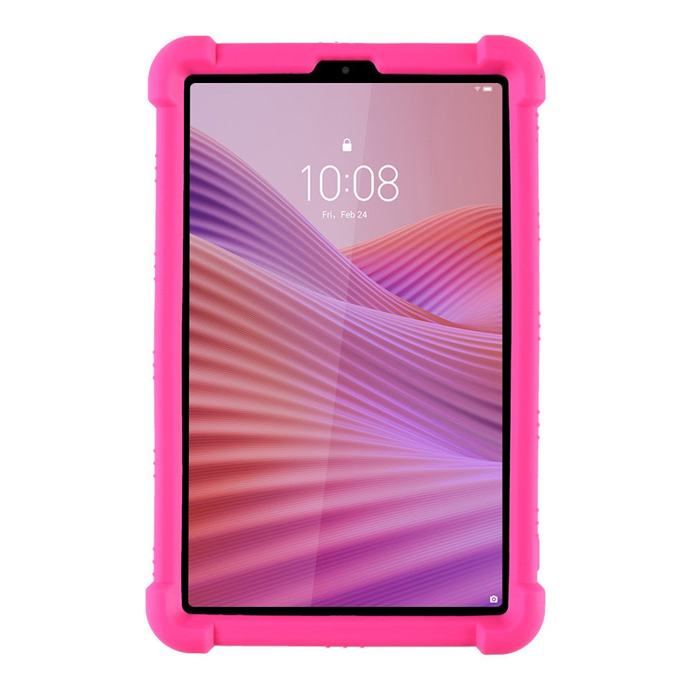 For Lenovo Tab K9 / Tab One Silicone Case with Kickstand Rugged Protective Cover - Rose