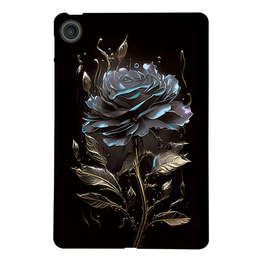 For Lenovo Tab TB311FU TPU Case Pattern Printing Slim Tablet Protective Cover - Black Rose