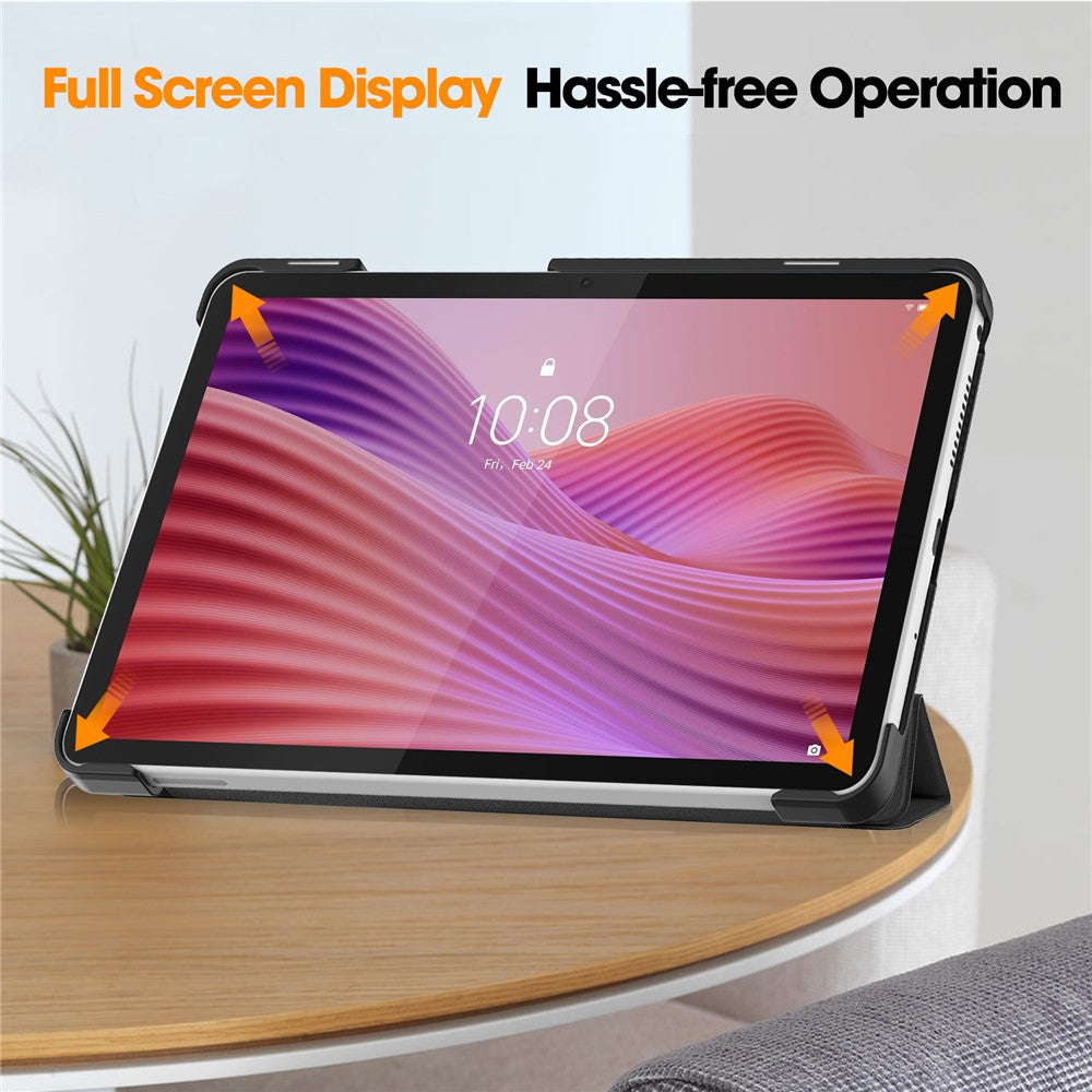 For Lenovo Tab K9  /  Tab One Case Anti-Drop Leather Stand Tablet Cover - Black