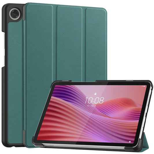 For Lenovo Tab K9  /  Tab One Case Anti-Drop Leather Stand Tablet Cover - Blackish Green