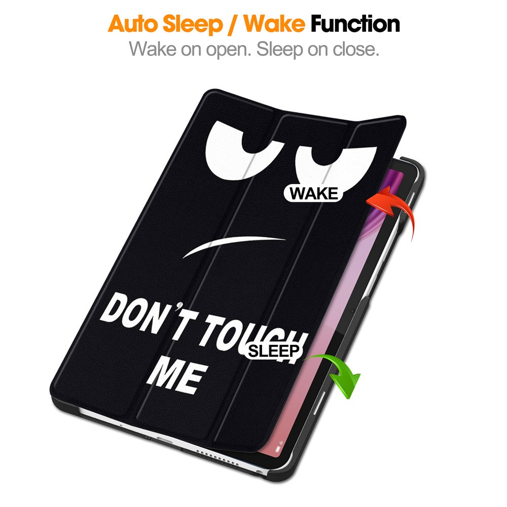 For Lenovo Tab K9  /  Tab One Case Pattern Print Leather Stand Tablet Cover - Don't Touch Me