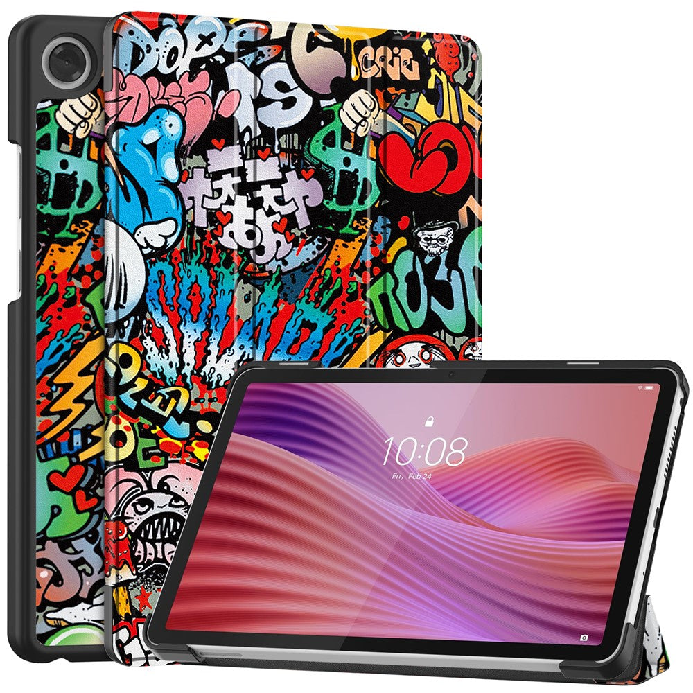 For Lenovo Tab K9  /  Tab One Case Pattern Print Leather Stand Tablet Cover - Graffiti