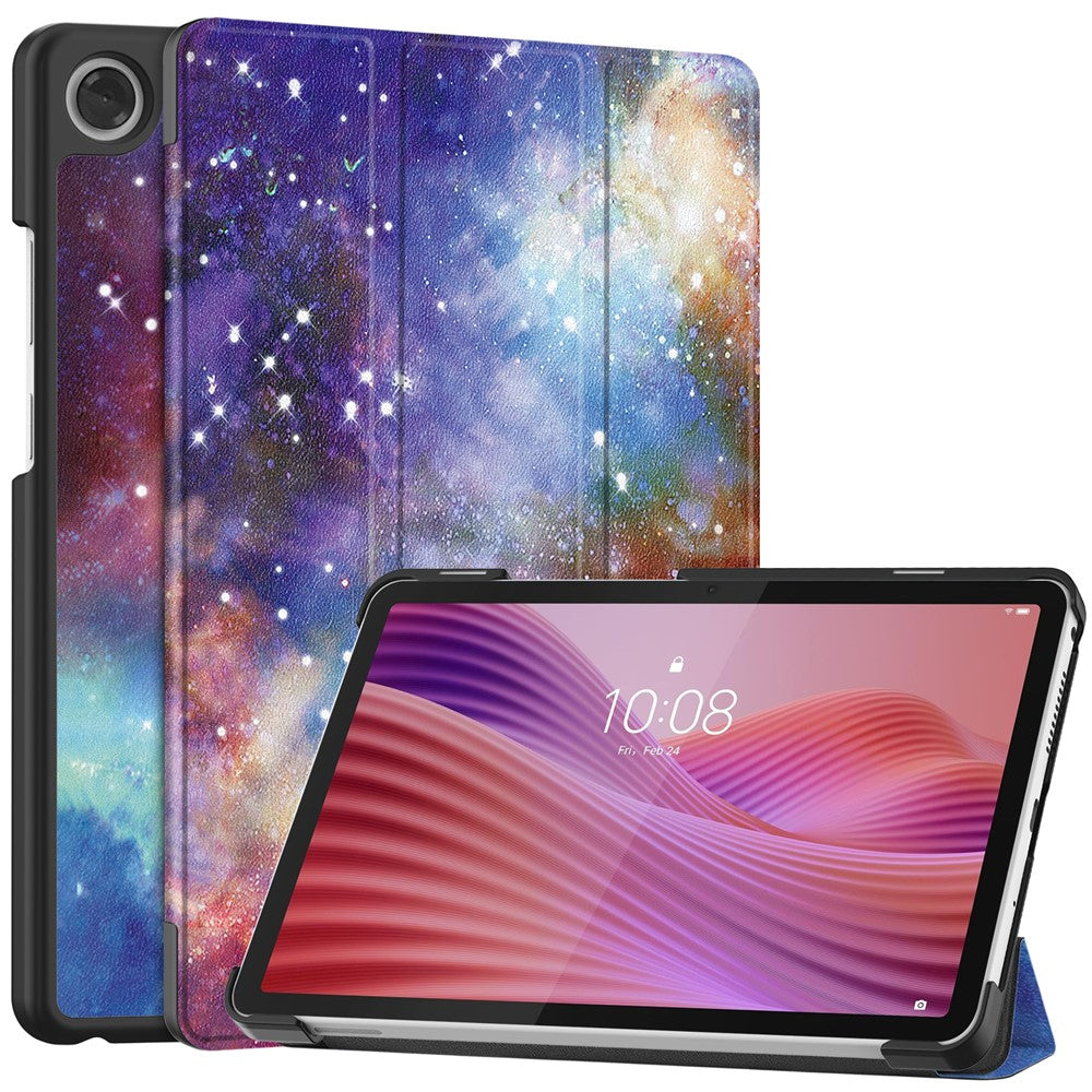 For Lenovo Tab K9  /  Tab One Case Pattern Print Leather Stand Tablet Cover - Galaxy