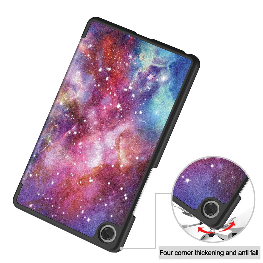 For Lenovo Tab K9  /  Tab One Case Pattern Print Leather Stand Tablet Cover - Galaxy