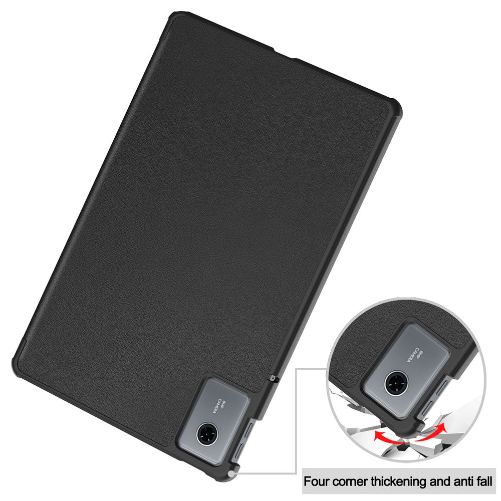 For Lenovo Idea Tab (TB336ZU  /  TB336FU)  /  Xiaoxin Pad 11 2025 Case Anti-Drop Leather Stand Tablet Cover - Black