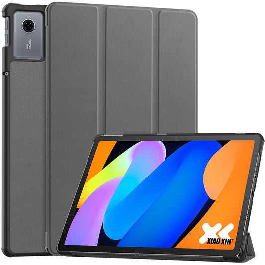 For Lenovo Idea Tab (TB336ZU  /  TB336FU)  /  Xiaoxin Pad 11 2025 Case Anti-Drop Leather Stand Tablet Cover - Grey