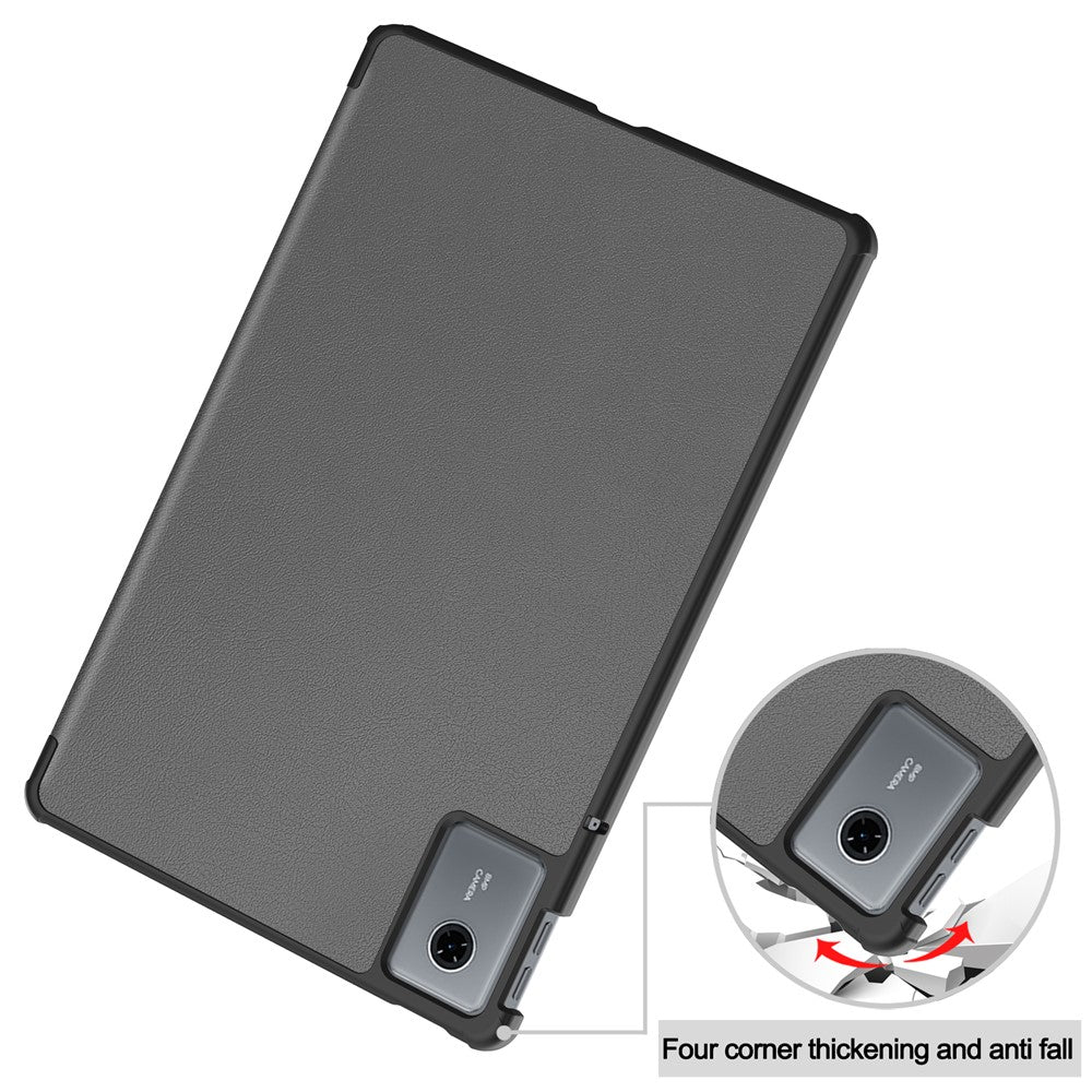 For Lenovo Idea Tab (TB336ZU  /  TB336FU)  /  Xiaoxin Pad 11 2025 Case Anti-Drop Leather Stand Tablet Cover - Grey