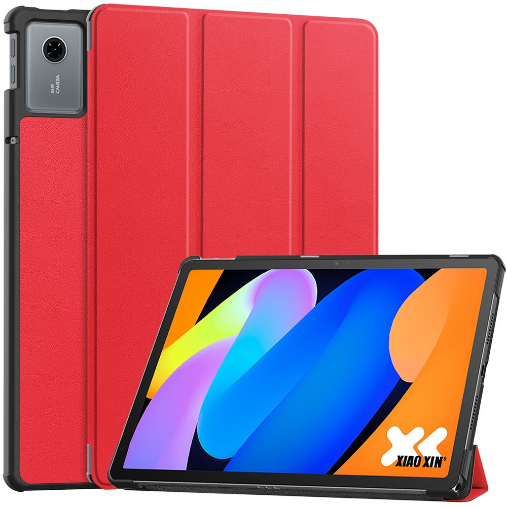 For Lenovo Idea Tab (TB336ZU  /  TB336FU)  /  Xiaoxin Pad 11 2025 Case Anti-Drop Leather Stand Tablet Cover - Red