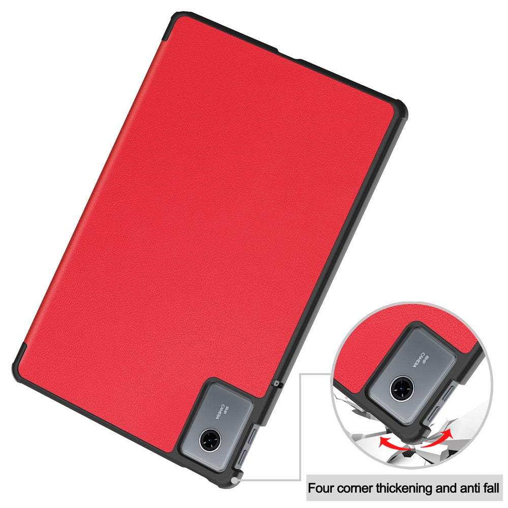 For Lenovo Idea Tab (TB336ZU  /  TB336FU)  /  Xiaoxin Pad 11 2025 Case Anti-Drop Leather Stand Tablet Cover - Red