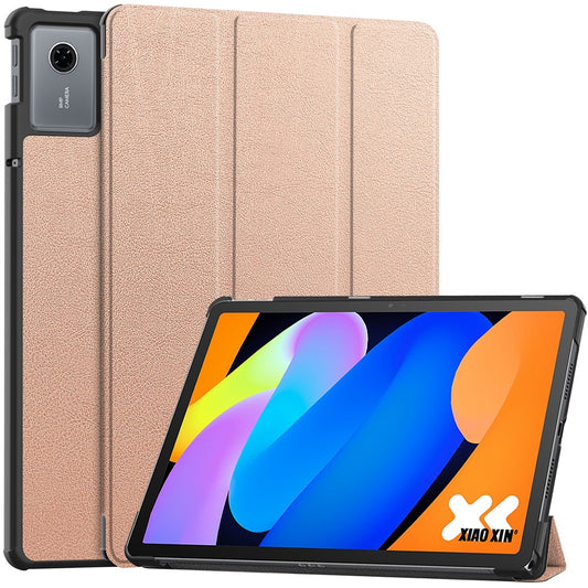 For Lenovo Idea Tab (TB336ZU  /  TB336FU)  /  Xiaoxin Pad 11 2025 Case Anti-Drop Leather Stand Tablet Cover - Rose Gold