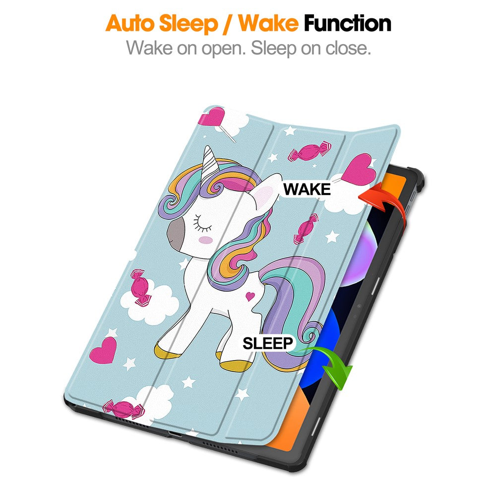 For Lenovo Idea Tab  /  Xiaoxin Pad 11 2025 Case Pattern Print Leather Stand Tablet Cover - Horse
