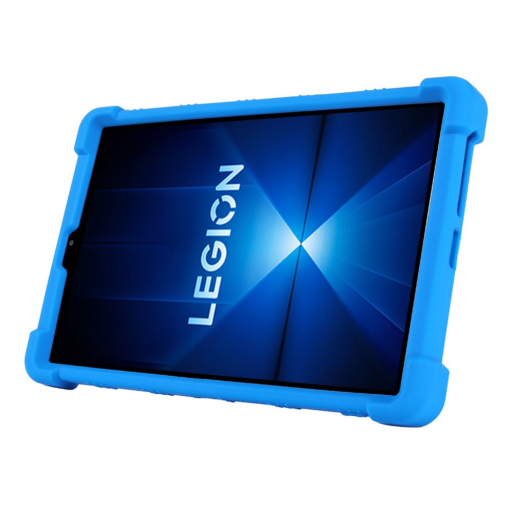 For Lenovo Legion Y700 (2025) Silicone Case with Kickstand Rugged Protective Cover - Dark Blue