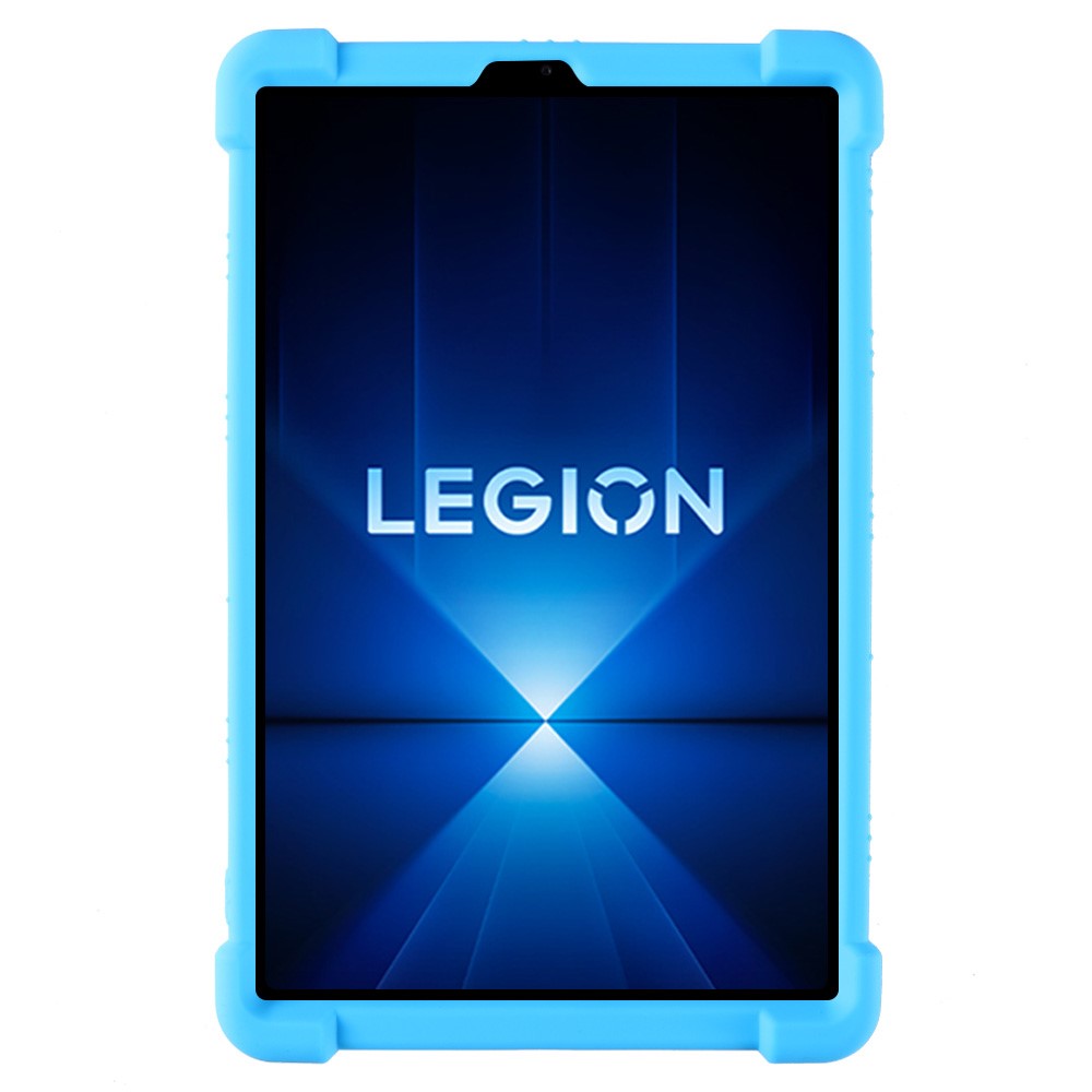 For Lenovo Legion Y700 (2025) Silicone Case with Kickstand Rugged Protective Cover - Baby Blue
