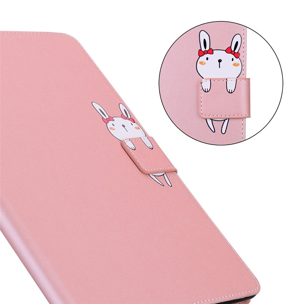 For Lenovo Xiaoxin Pad Pro 12.7 (2025) Case Tablet Stand Leather Cover Card Slots Animal Pattern - Rose Gold