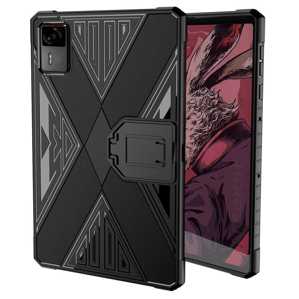 For Lenovo Legion Y700 Gen 4 Case PC Kickstand TPU Anti-Drop Tablet Cover - Black