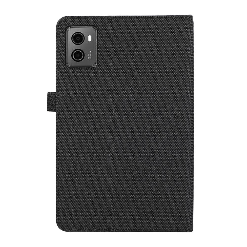 For Lenovo Legion Y700 Gen 4 Case with Stand Card Holder Cloth Texture Leather Tablet Cover - Black