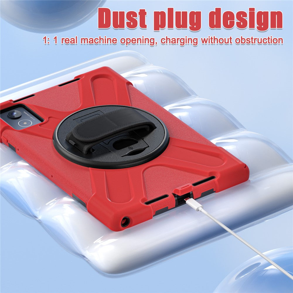 For Lenovo Tab K11 Plus / Zhaoyang K11 B352FU, TB230XC Case Kickstand PC + Silicone Tablet Cover - Red
