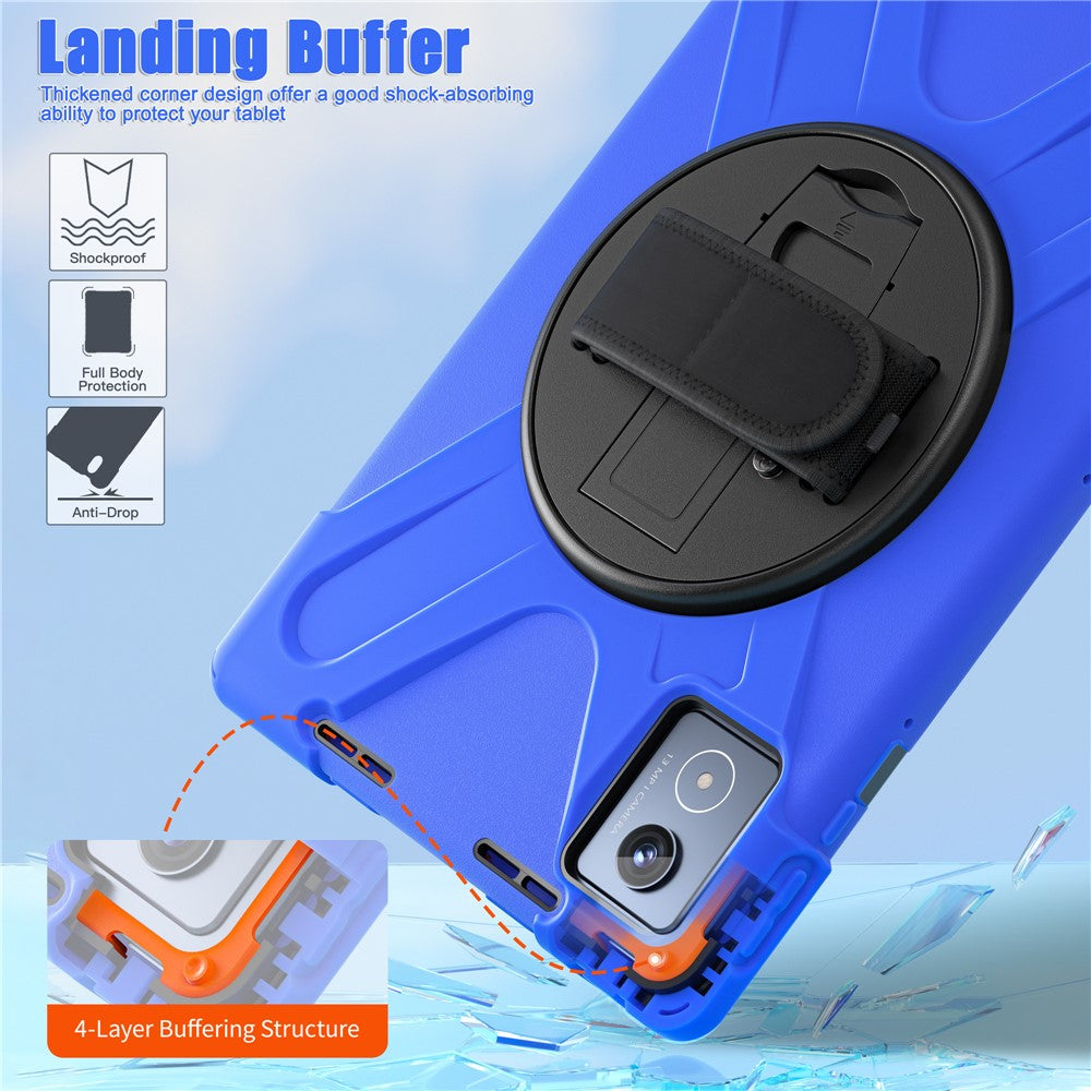 For Lenovo Tab K11 Plus / Zhaoyang K11 B352FU, TB230XC Case Kickstand PC + Silicone Tablet Cover - Blue