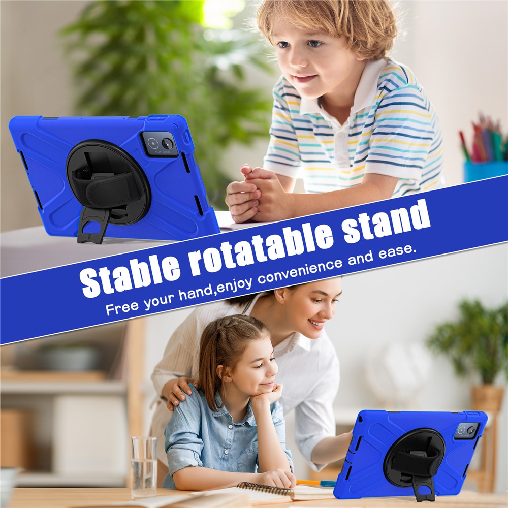 For Lenovo Tab K11 Plus / Zhaoyang K11 B352FU, TB230XC Case Kickstand PC + Silicone Tablet Cover - Blue