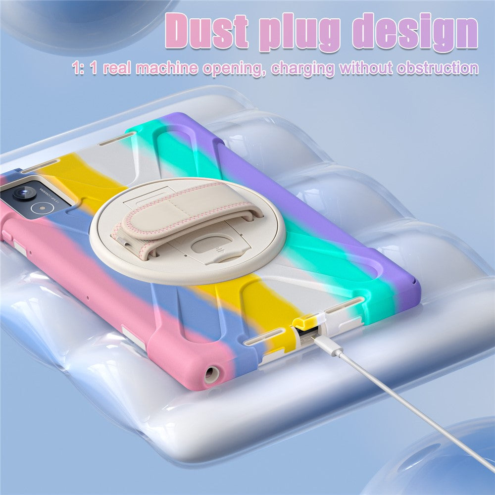 For Lenovo Tab K11 Plus / Zhaoyang K11 B352FU, TB230XC Case Kickstand PC + Silicone Tablet Cover - Colorful Pink