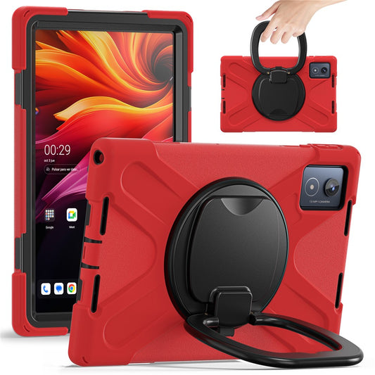 For Lenovo Tab K11 Plus / Zhaoyang K11 B352FU, TB230XC Case TPU + PC + Silicone Tablet Cover Kickstand - Red
