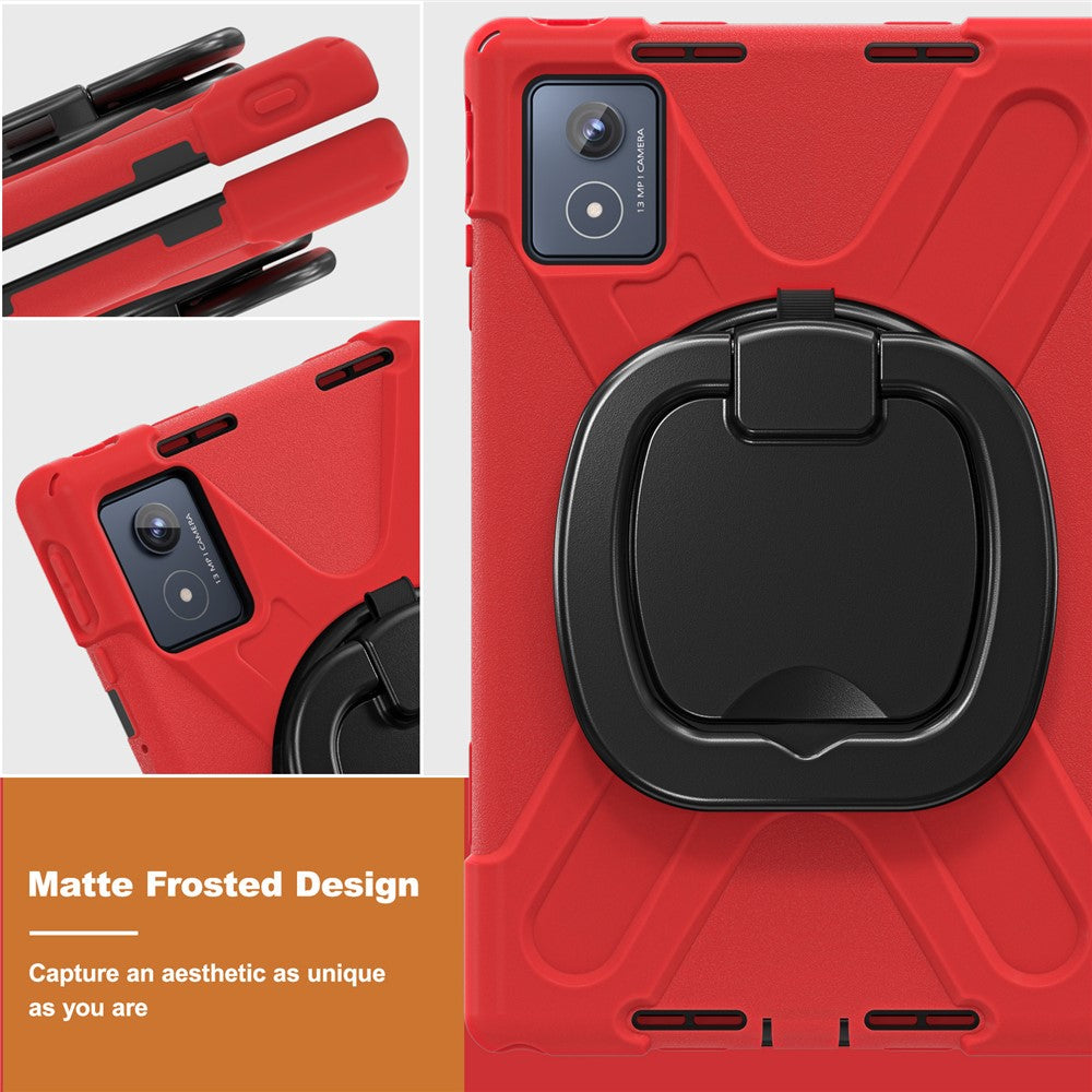 For Lenovo Tab K11 Plus / Zhaoyang K11 B352FU, TB230XC Case TPU + PC + Silicone Tablet Cover Kickstand - Red