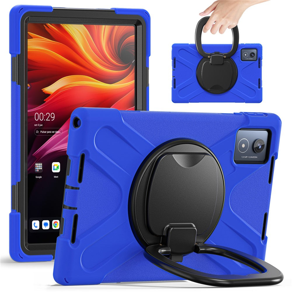 For Lenovo Tab K11 Plus / Zhaoyang K11 B352FU, TB230XC Case TPU + PC + Silicone Tablet Cover Kickstand - Blue