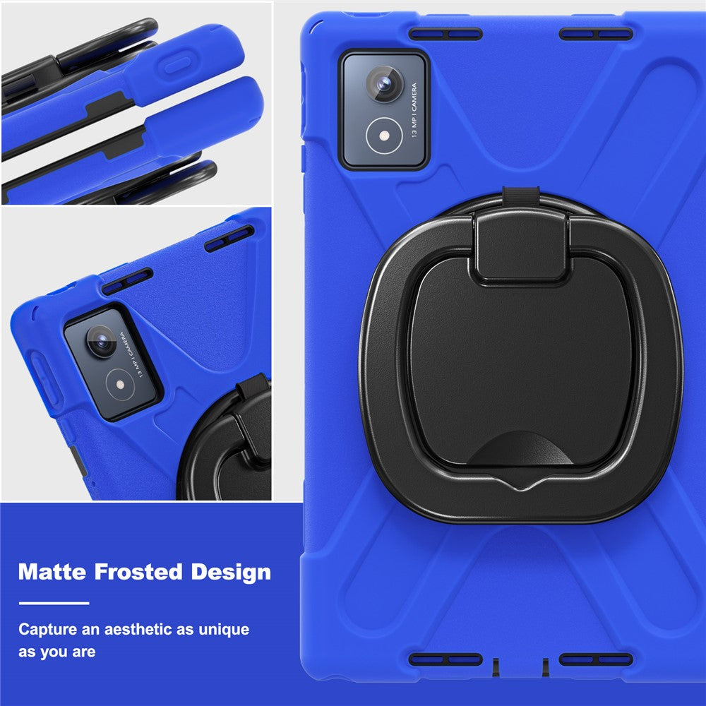 For Lenovo Tab K11 Plus / Zhaoyang K11 B352FU, TB230XC Case TPU + PC + Silicone Tablet Cover Kickstand - Blue