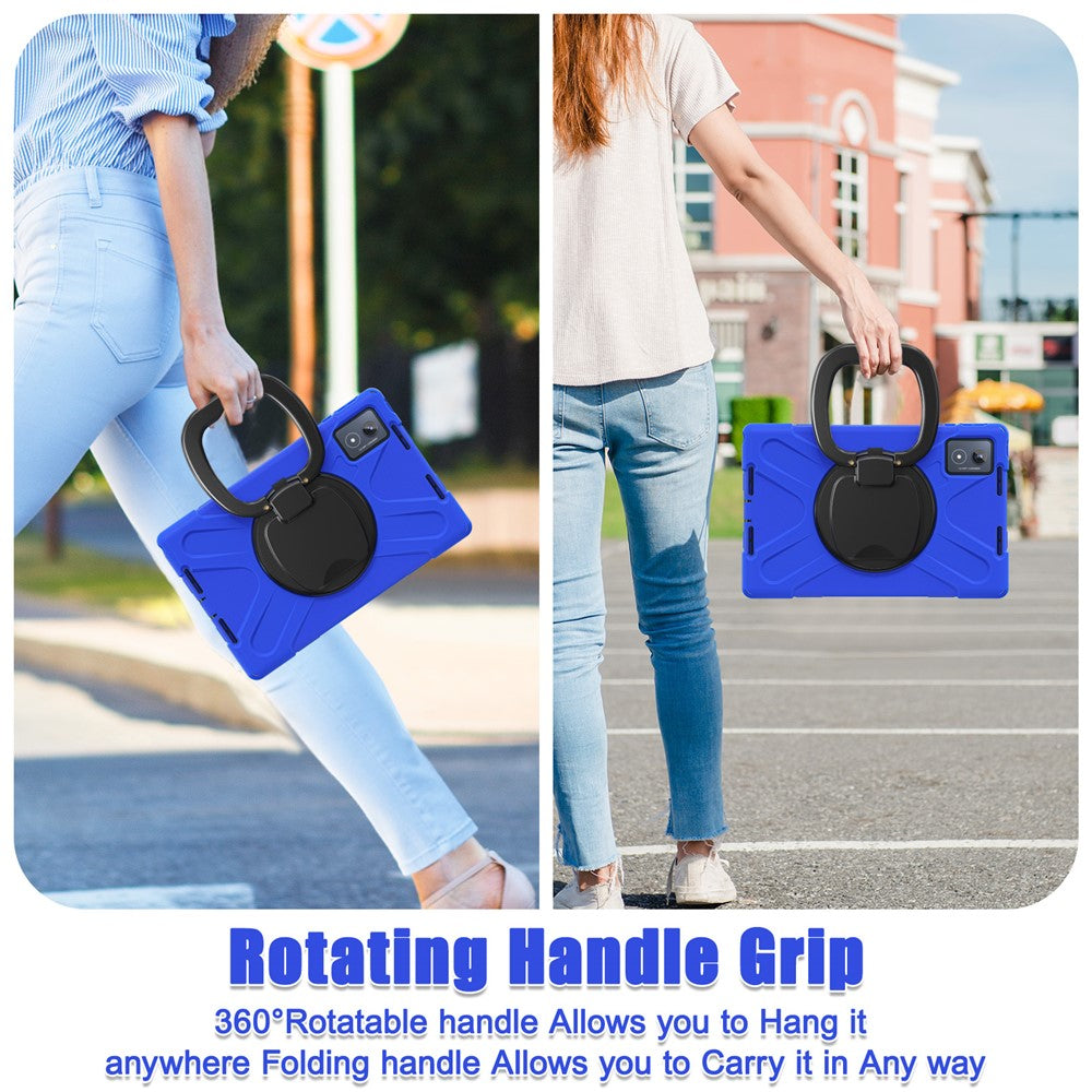 For Lenovo Tab K11 Plus / Zhaoyang K11 B352FU, TB230XC Case TPU + PC + Silicone Tablet Cover Kickstand - Blue